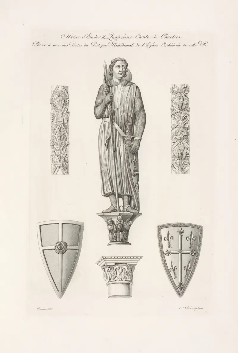 Posąg Odona II, czwartego hrabiego Chartres, Nicolas Xavier Willemin