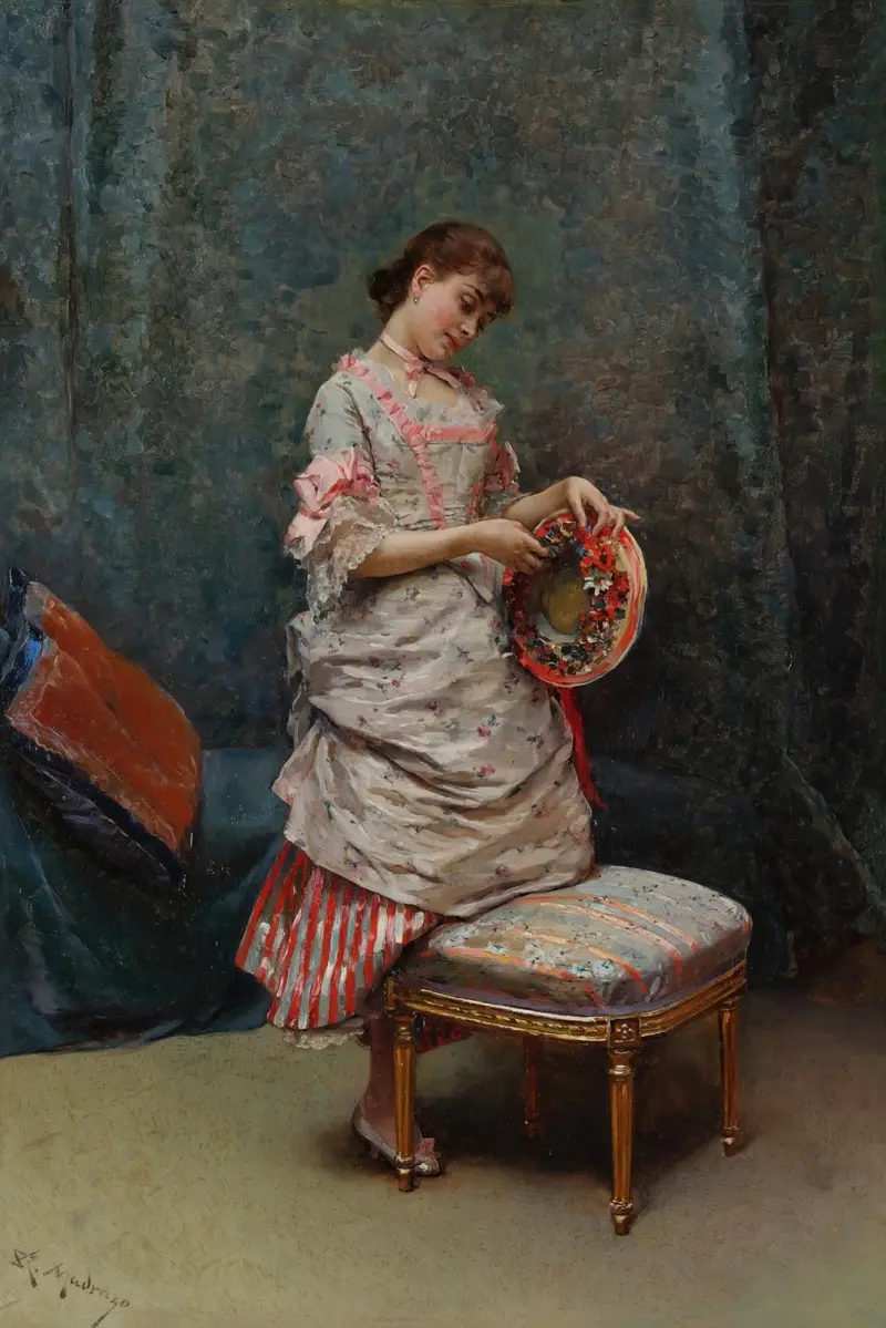 Aline mit Hut von Raimundo de Madrazo y Garreta