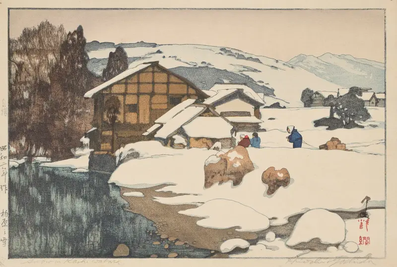 Kashiwabara no yuki (Snow at Kashiwabara) av Yoshida Hiroshi