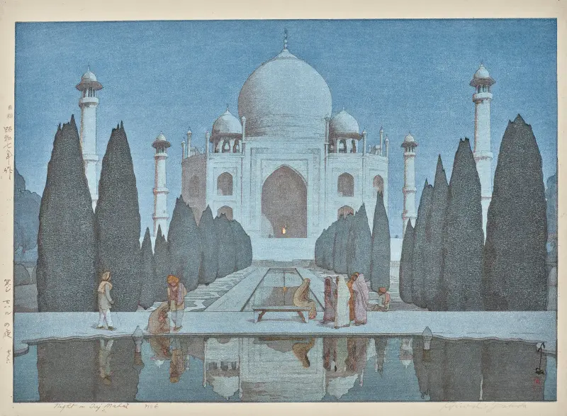 Taji Maharu no yoru, dai roku (Taj Mahal at night, no. 6) av Yoshida Hiroshi