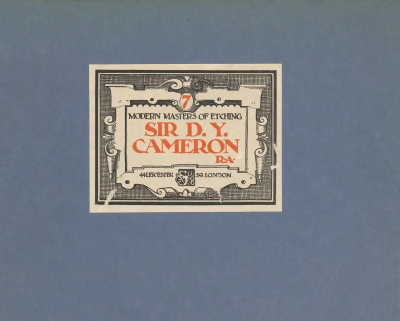 Modern Masters of Etching – David Young Cameron – cover av David Young Cameron