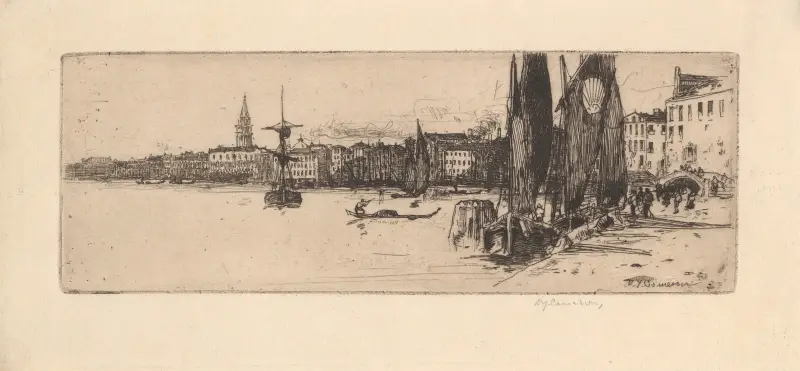 Skiss från Venedig av David Young Cameron