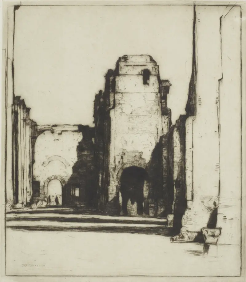 Das lauwarme Bad; Thermen des Caracalla von David Young Cameron