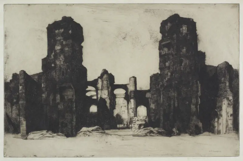 Thermae of Caracalla av David Young Cameron
