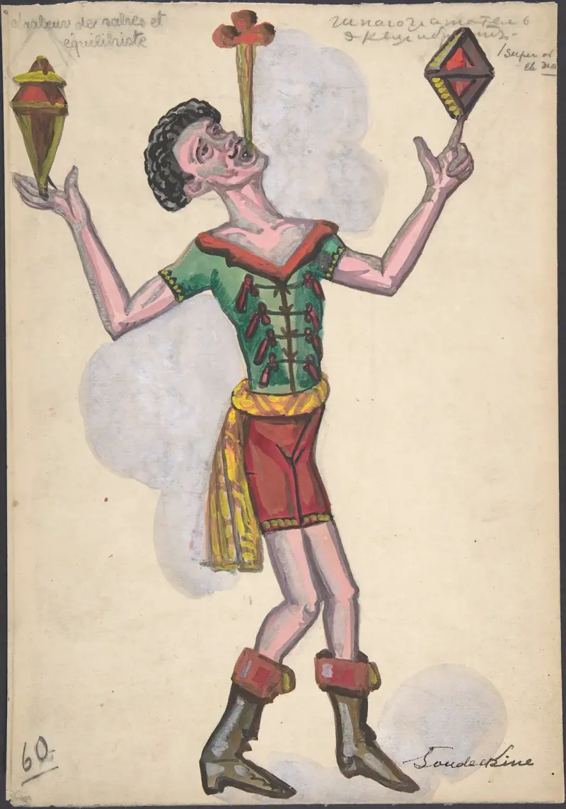 Jeune equilibriste av Sergey Yurievich Sudeikin