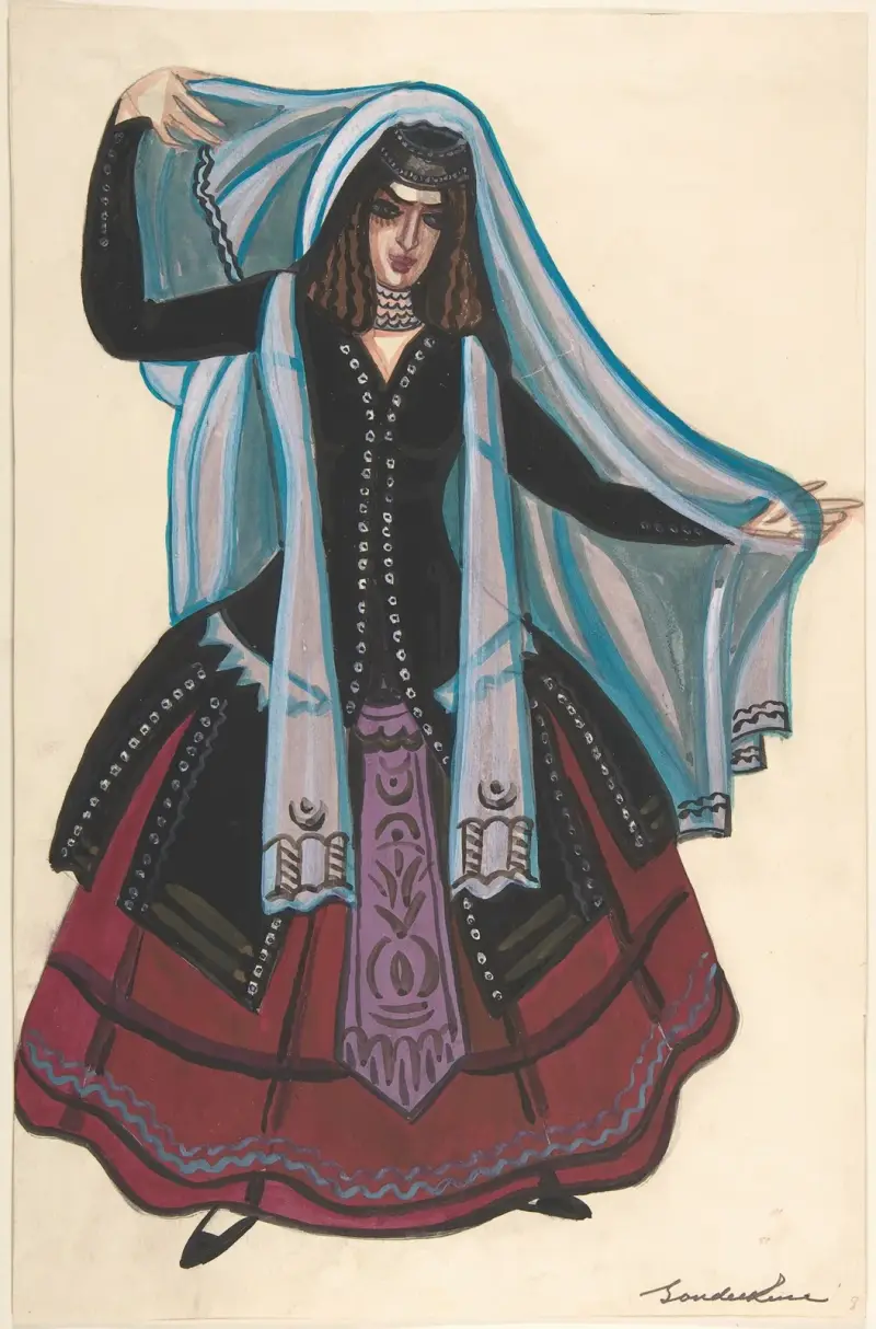 Woman in Arabic costume av Sergey Yurievich Sudeikin