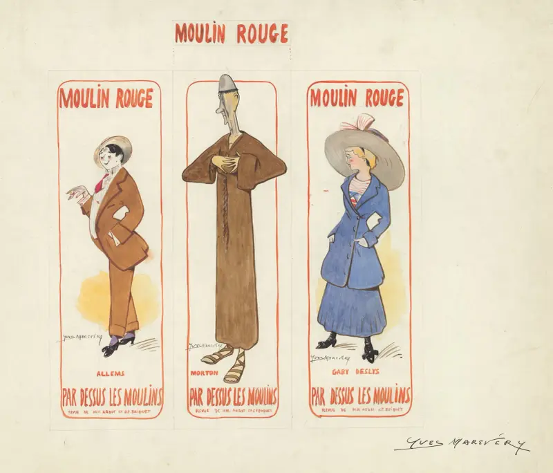 Allems, Morton, Gaby Deslys i ”Par dessus les moulins” av Paul Ardot och Georges Briquet av Yves Marevéry