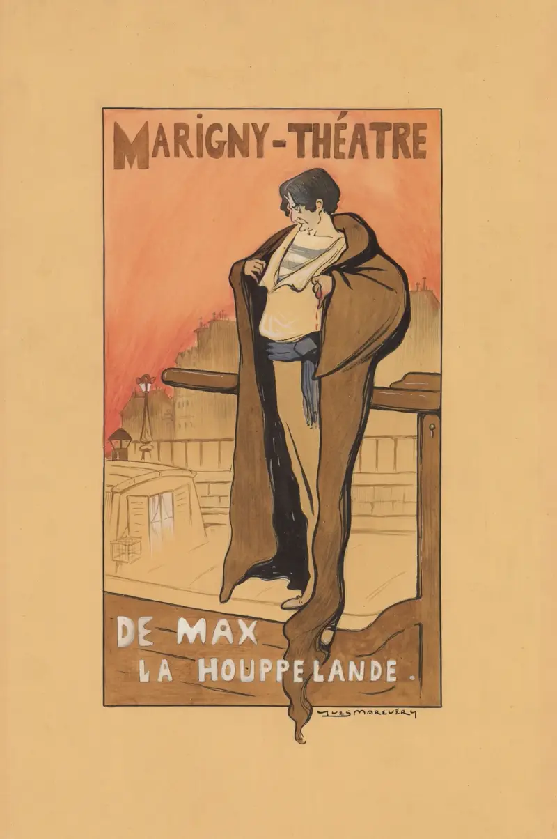 Edouard de Max i 'La Houppelande' av Didier Gold av Yves Marevéry