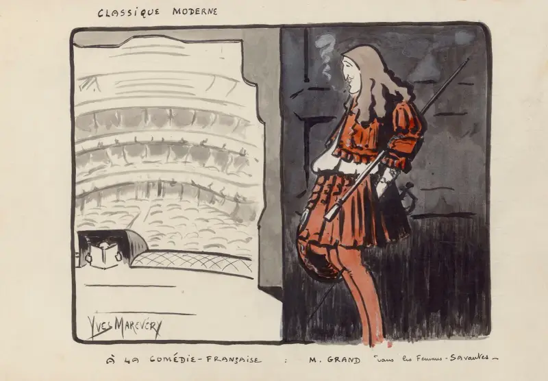 Georges Grand i ”Les femmes savantes” av Molière av Yves Marevéry