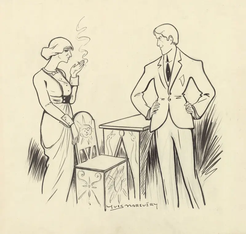 Marie Ventura et André Brulé dans ‘La semaine folle’ d’Abel Hermant av Yves Marevéry
