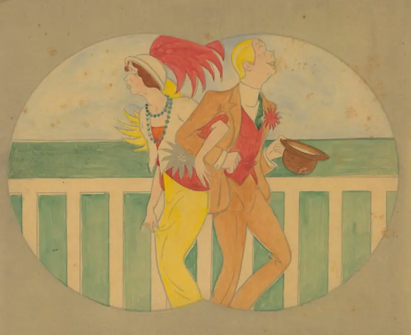 Mistinguett et Prince dans ‘Tu m’fais rougir’ de Valentin Tarault, 1913 – nr 2 av Yves Marevéry