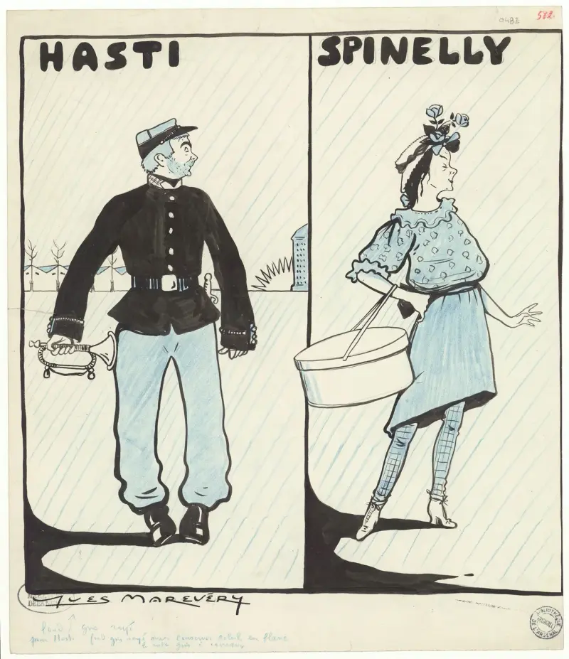 Robert Hasti et Andrée Spinelly dans ‘Bigre!’ de Rip av Yves Marevéry