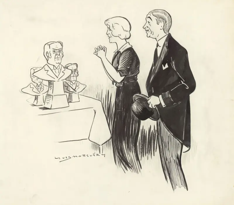 Suzanne Révonne et Louis Gauthier dans ‘Le veau d’or’ de Lucien Gleize av Yves Marevéry