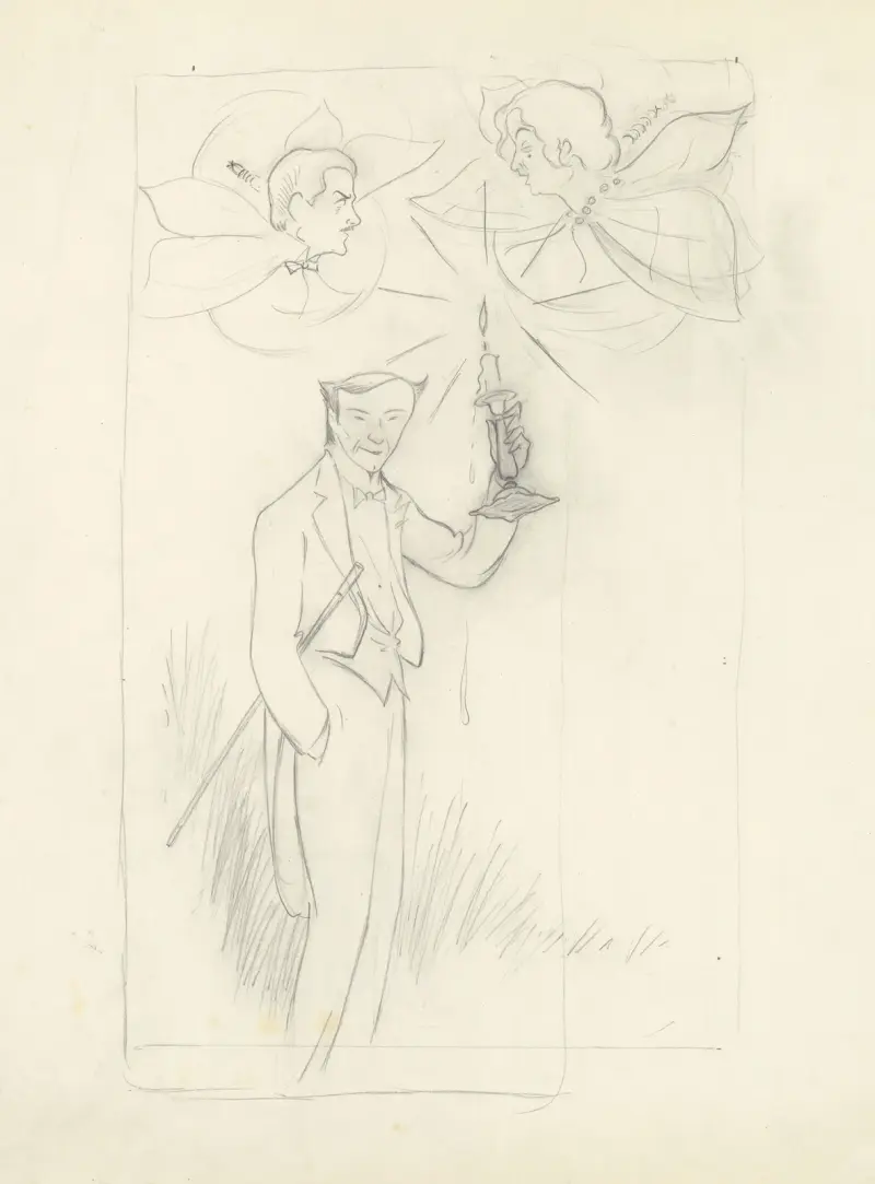 Yvonne de Bray et Paul Capellani dans ‘Le phalène’ d’Henry Bataille av Yves Marevéry