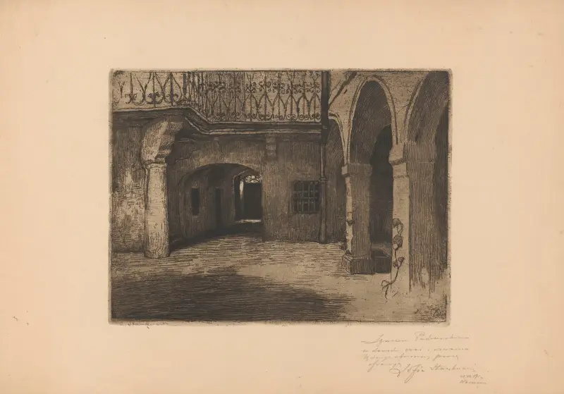 Fukier’s town house yard, 1914 av Zofia Stankiewicz