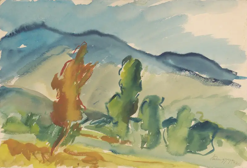 Landscape below the Mountains av Zolo Palugyay