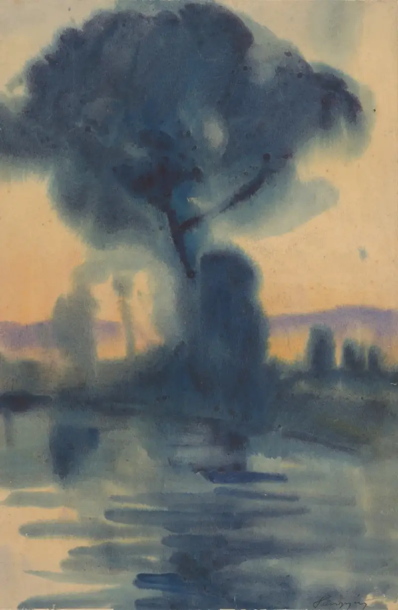 Flussufer, 1925 von Zolo Palugyay
