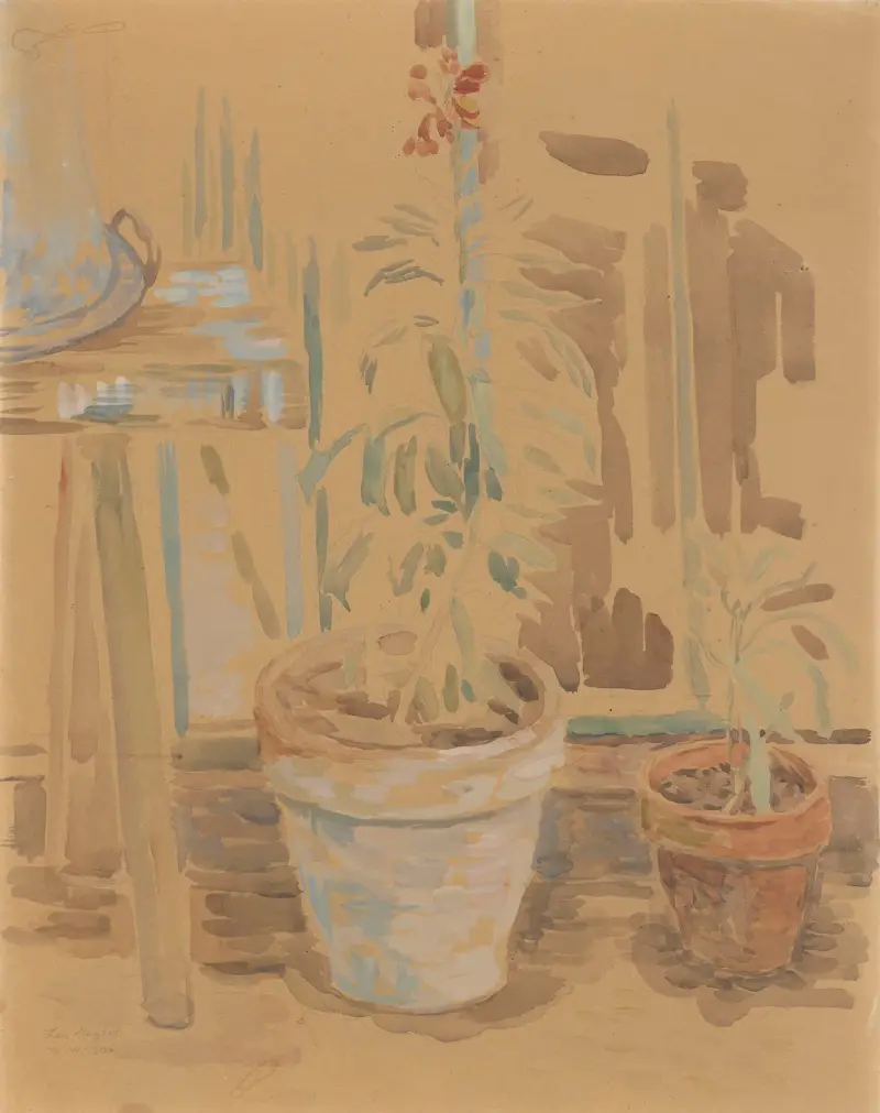 Blumen in Töpfen von Zygmunt Waliszewski