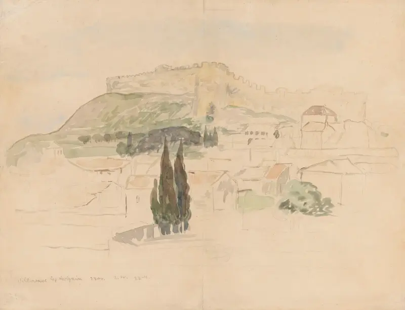 Landskap från Villeneuve-lès-Avignon av Zygmunt Waliszewski