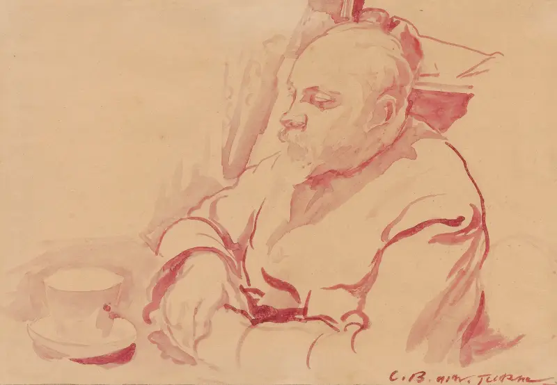 Portrait of painter Nikolay V. Sklifosovsky av Zygmunt Waliszewski