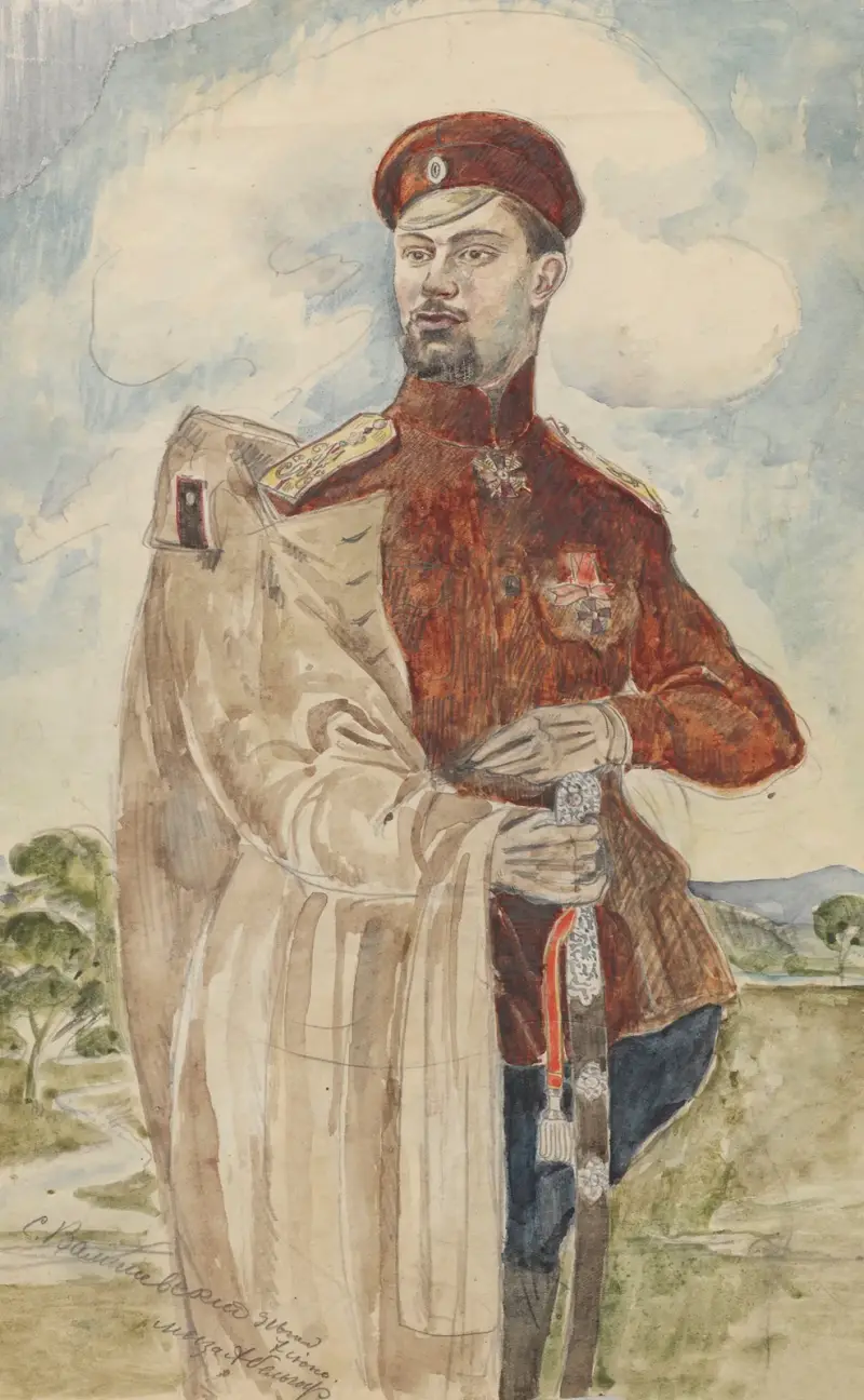 Porträtt av konstnärens svåger, Kirill Zdanevich av Zygmunt Waliszewski