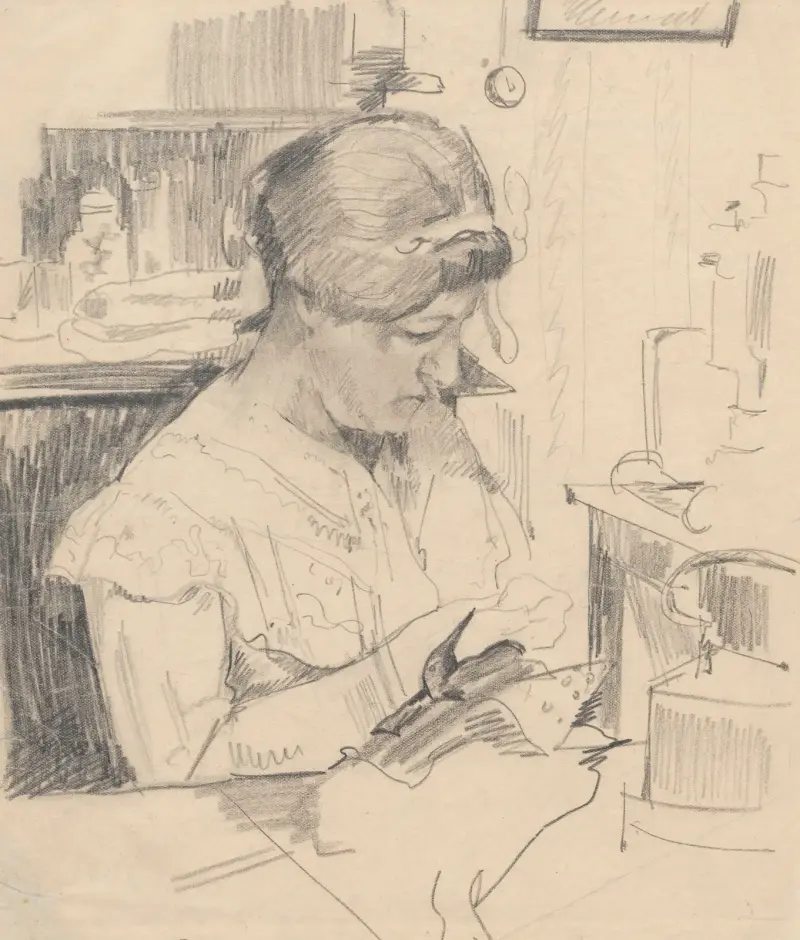 Porträt der Mutter des Künstlers, Michalina Waliszewska, 1915 von Zygmunt Waliszewski