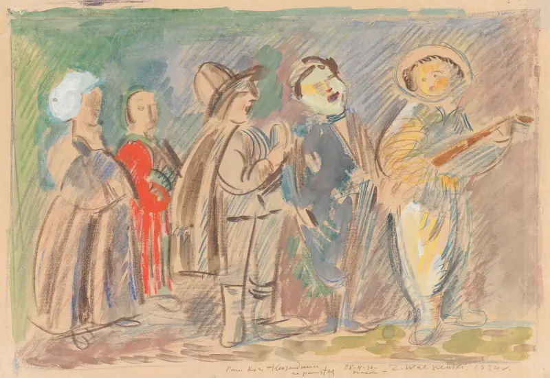 Singende Jungen von Zygmunt Waliszewski
